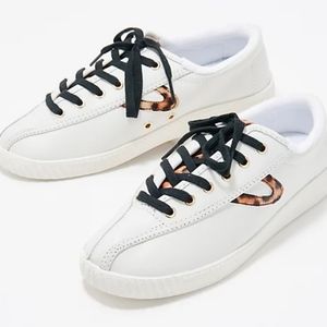 Tretorn Nylite Leather Sneakers Women's 7.5M White Leopard